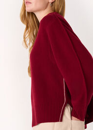 Side Stripe Detail Wool Knit