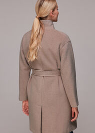 Clara Funnel Neck Wool Coat