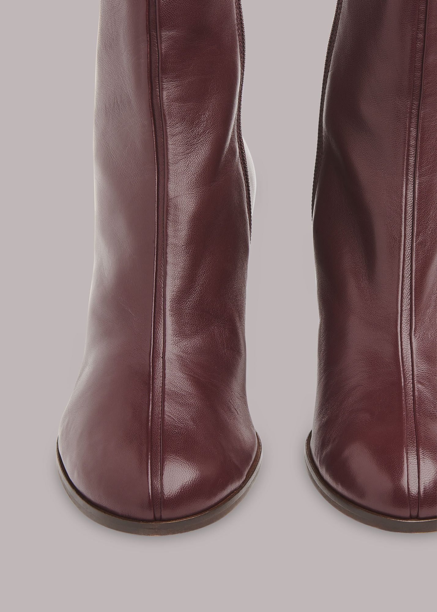 Plum Daphne Heeled Ankle Boot WHISTLES