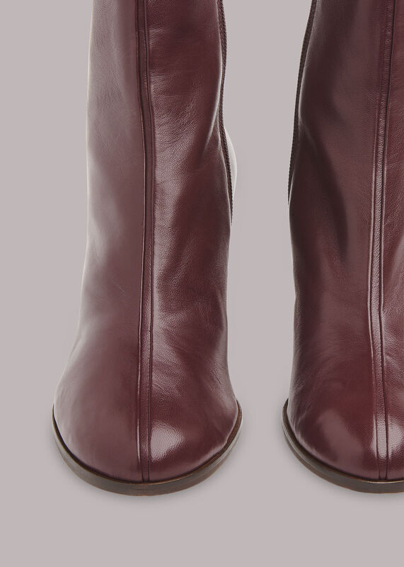 Plum Daphne Heeled Ankle Boot
