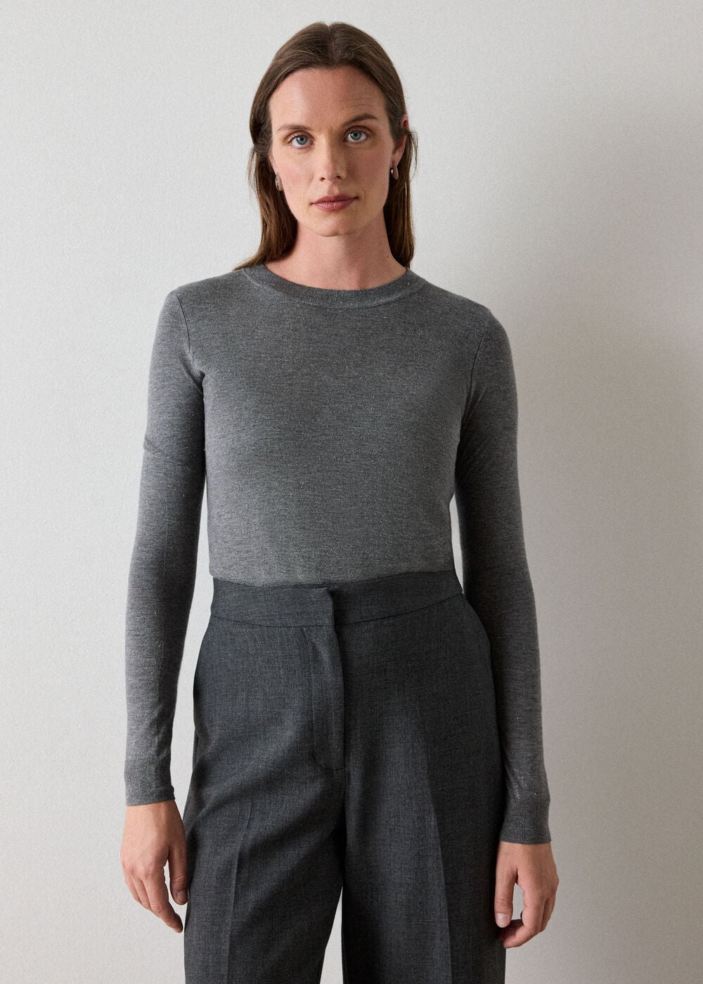 Grey Annie Sparkle Crew Neck