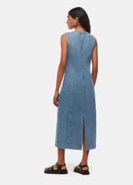 Petite Sleeveless Denim Midi Dress