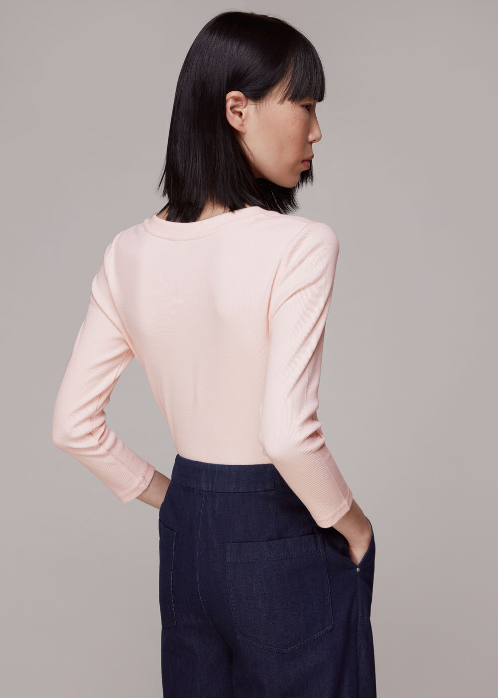 Paiton Ribbed Button Front Top