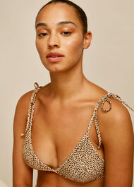 Mini Leopard Print Bikini Top Leopard Print