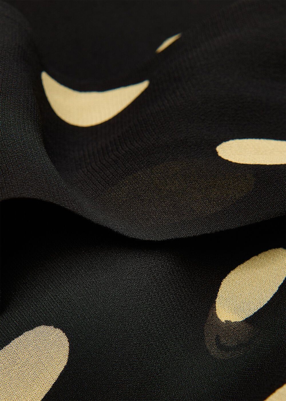 Abstract Spot Tie Neck Blouse