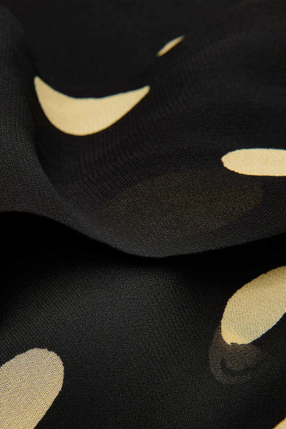 Abstract Spot Tie Neck Blouse