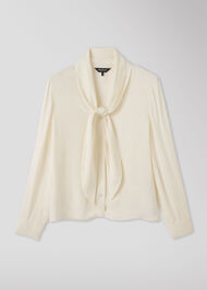 Tie Viscose Crepe Blouse