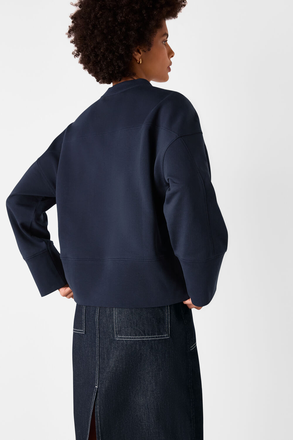 Rib Cuff Detail Jersey Sweat