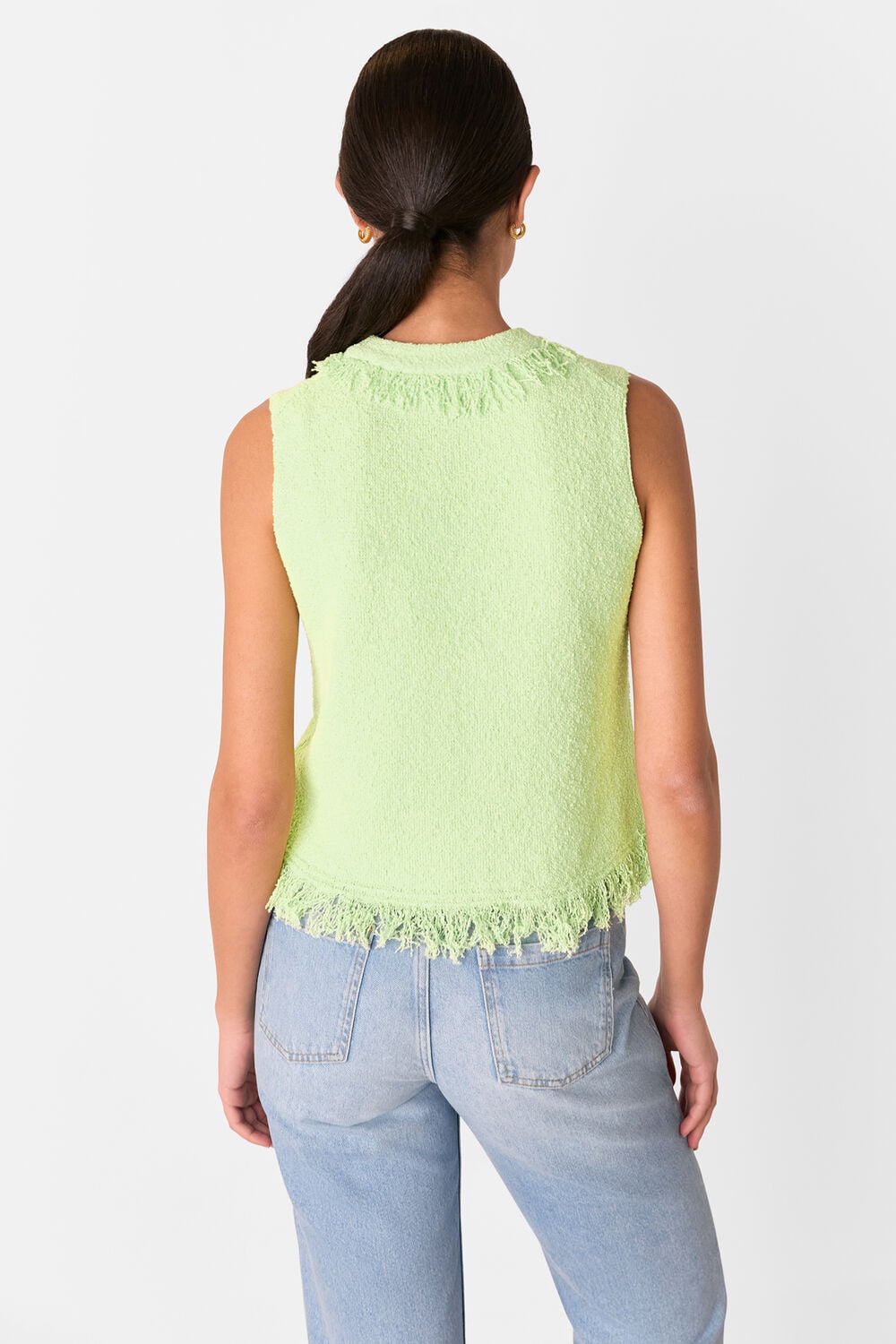 Fringe Detail Knitted Tank
