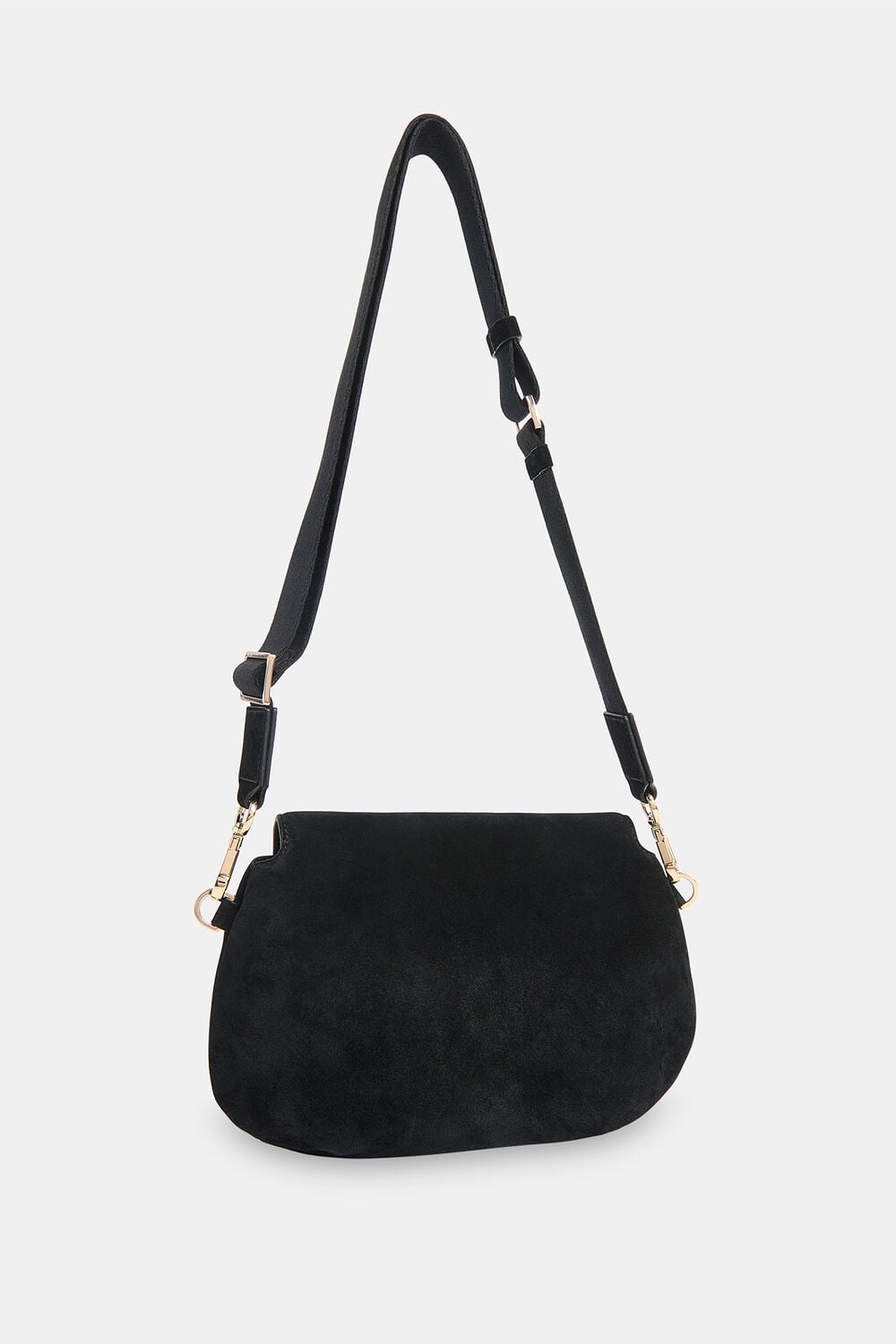 Black Nala Suede Crossbody Bag