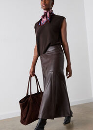 Full Hem Leather Circle Skirt