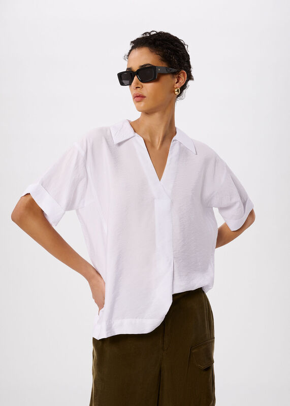 White Sasha Relaxed Shirt
