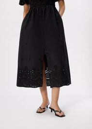 Cotton Broderie V Neck Dress