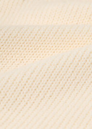 Fringe Rib Detail Cotton Knit