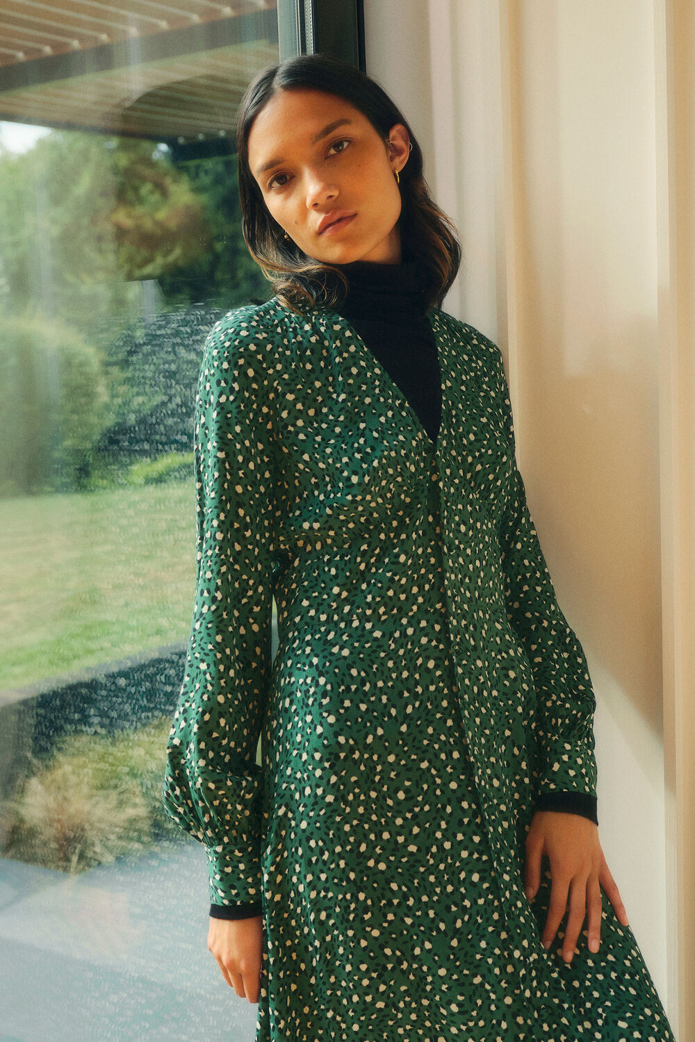 Wild Leopard Print Midi Dress