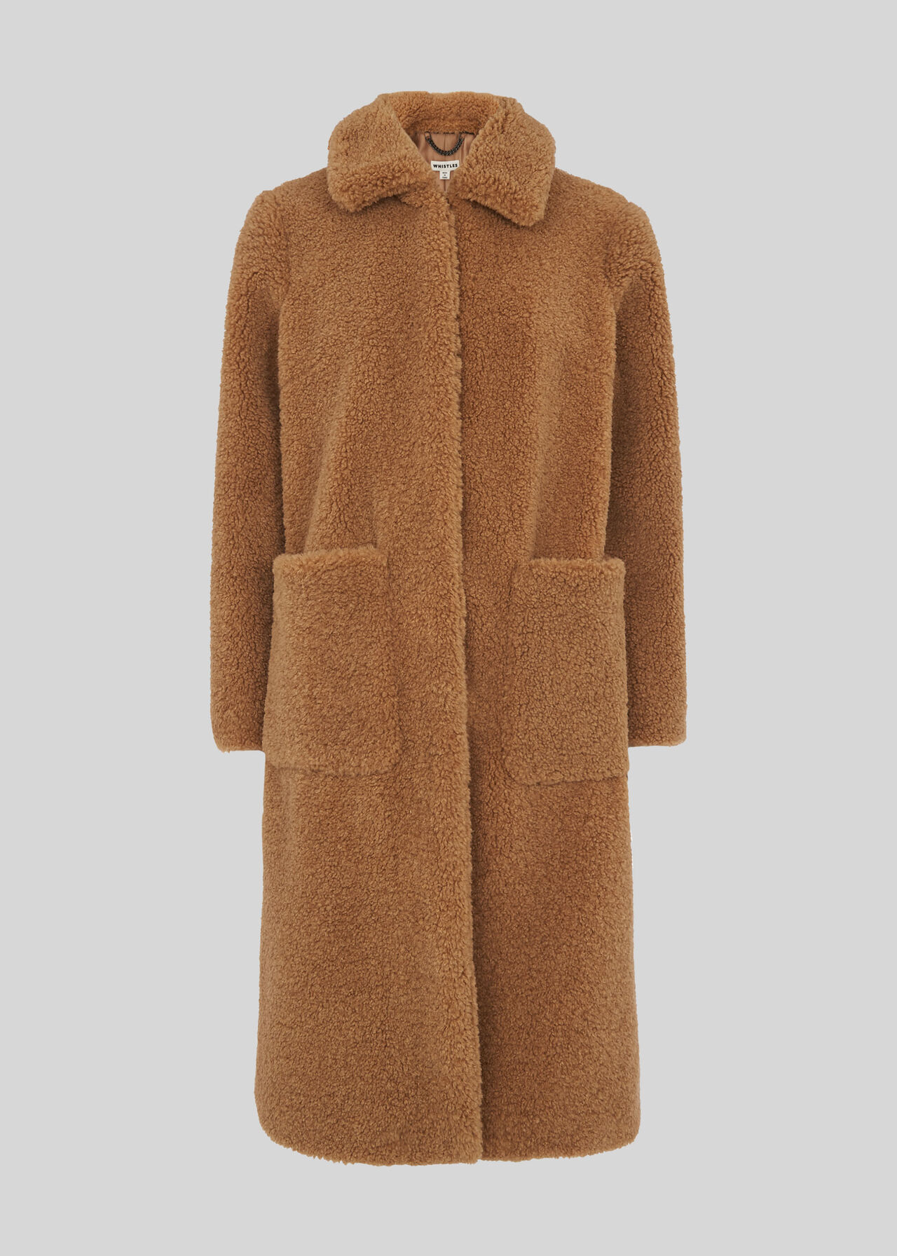 Teddy Longline Coat Neutral
