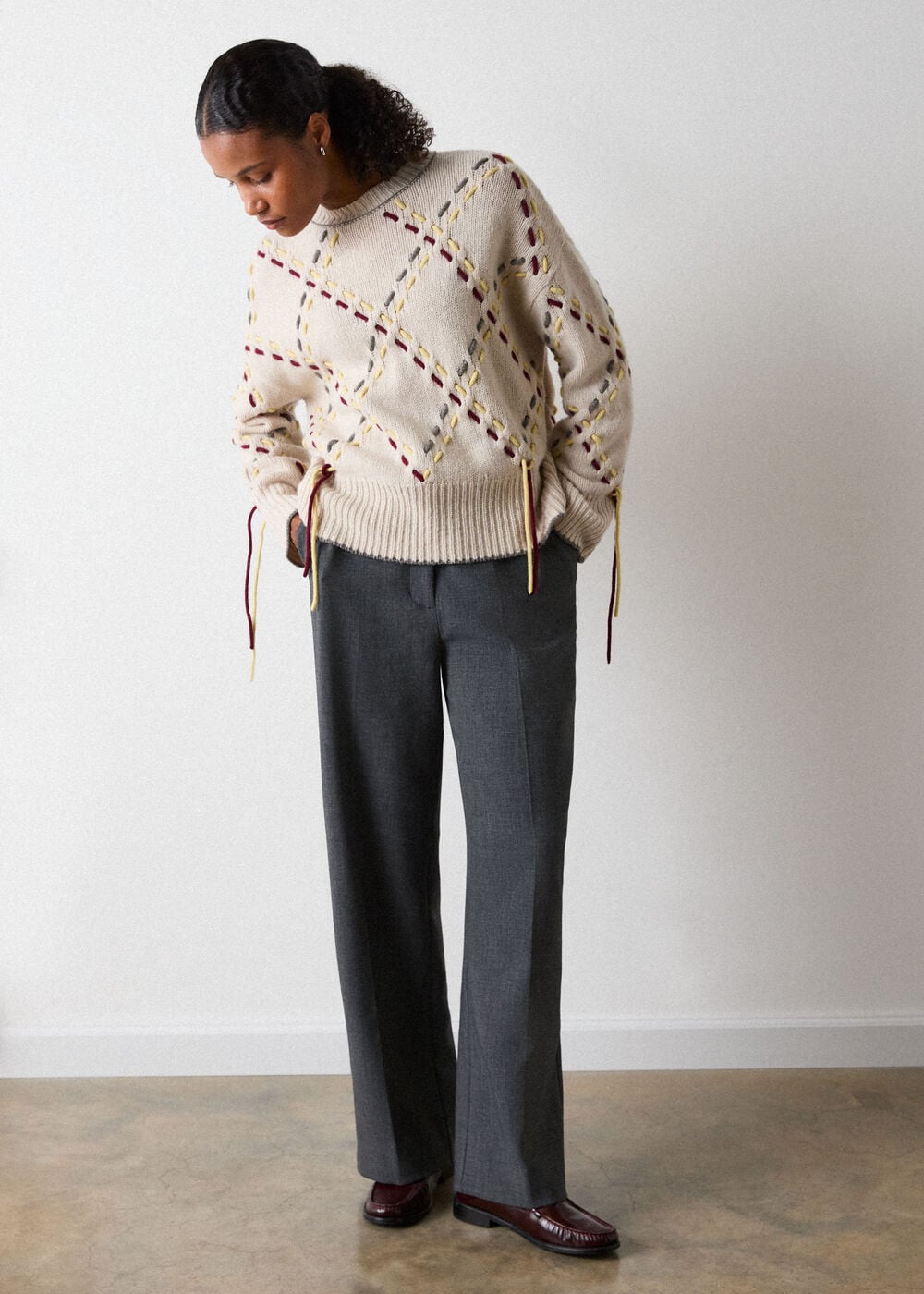 Petite High Rise Straight Trouser