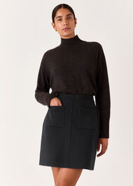 Patch Pocket Knitted Skirt