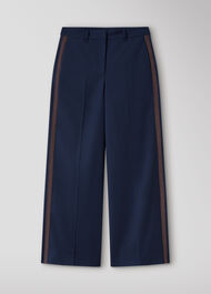 Petite Side Stripe Straight Trouser