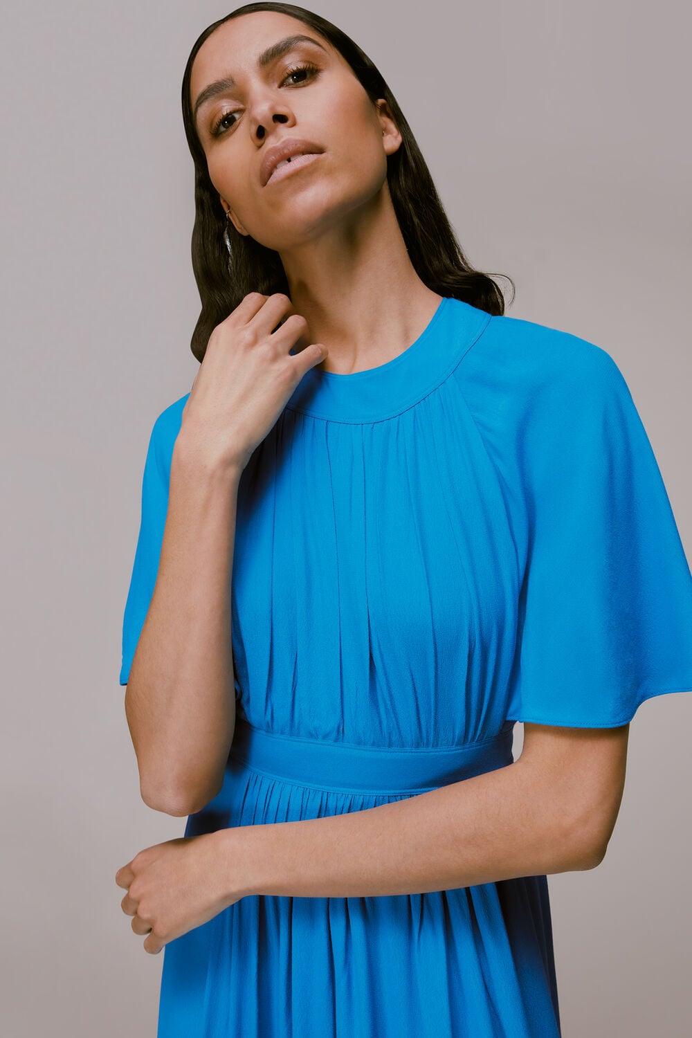Amelia Cape Sleeve Dress