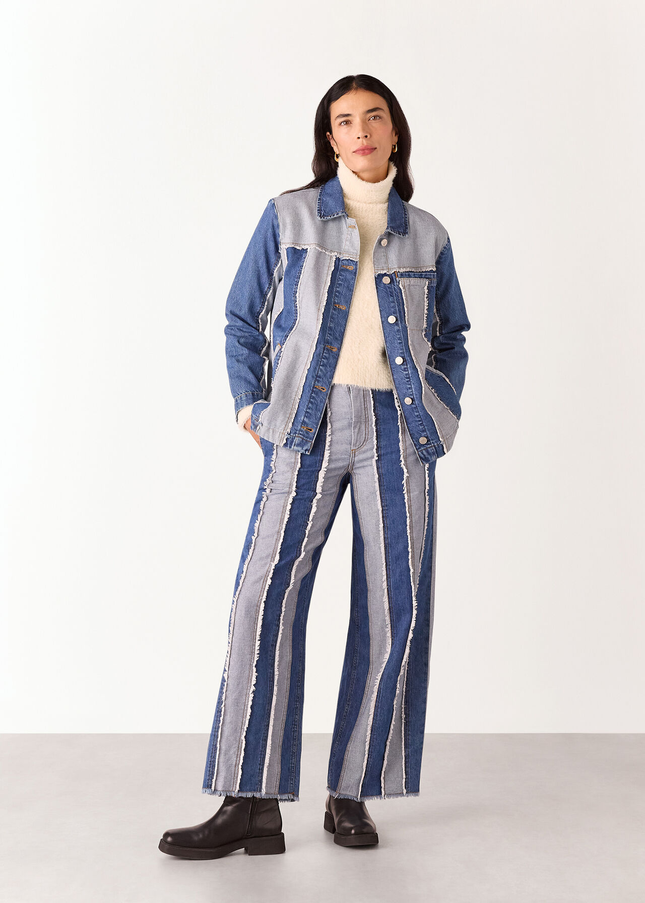 Isla Cropped Fluffy High Neck
