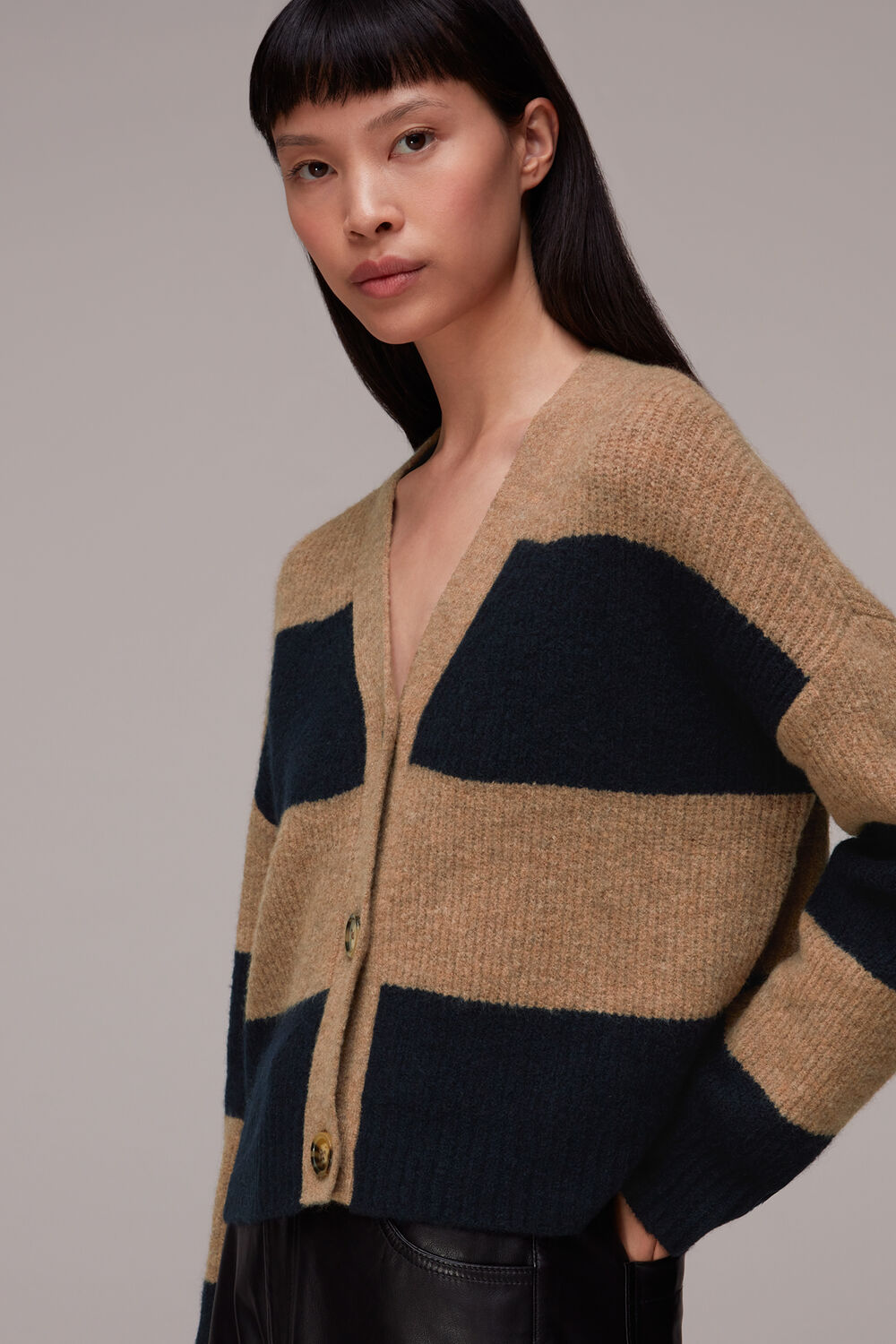 Stripe Ribbed Cardigan