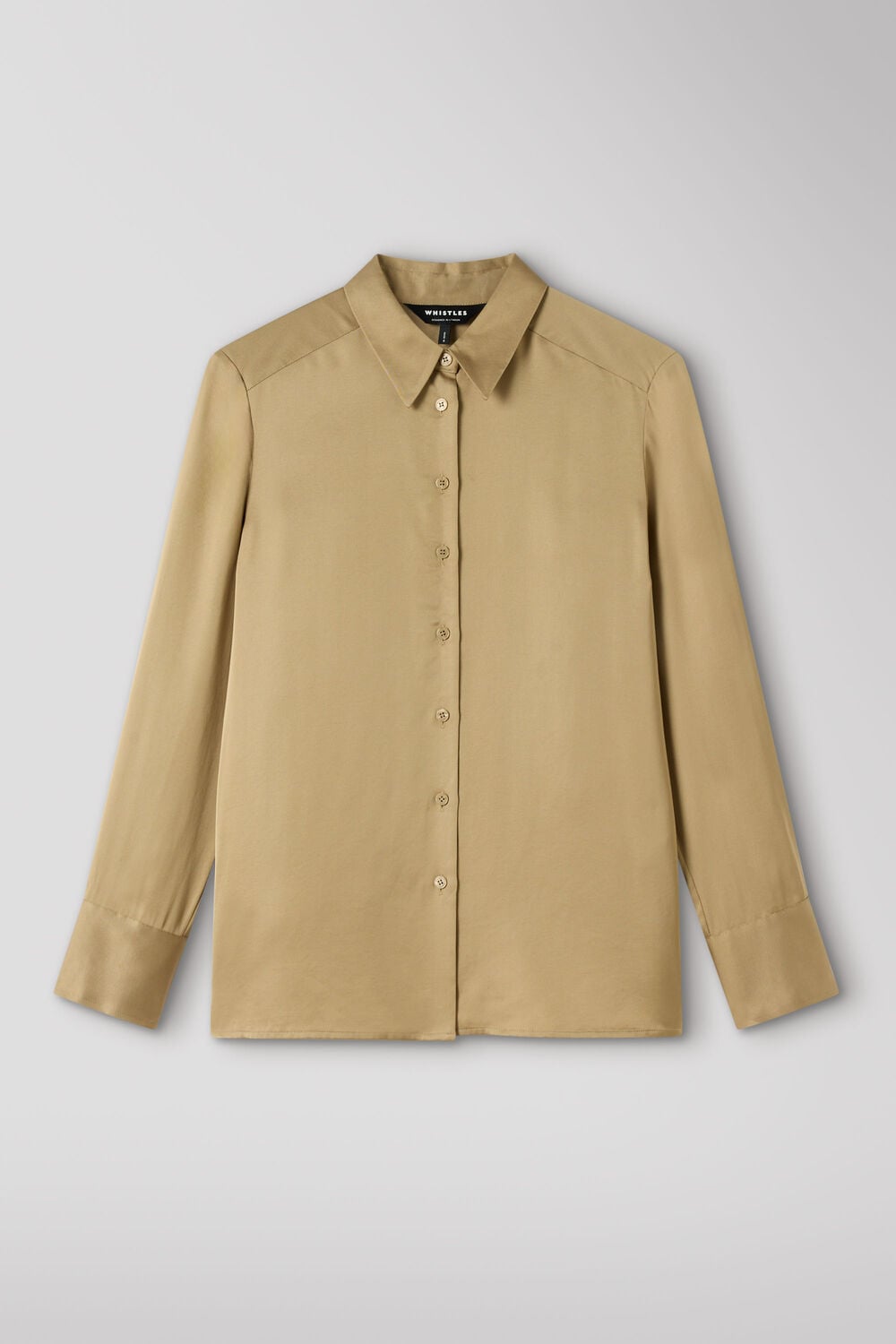 Gold Metallic Satin Viscose Shirt