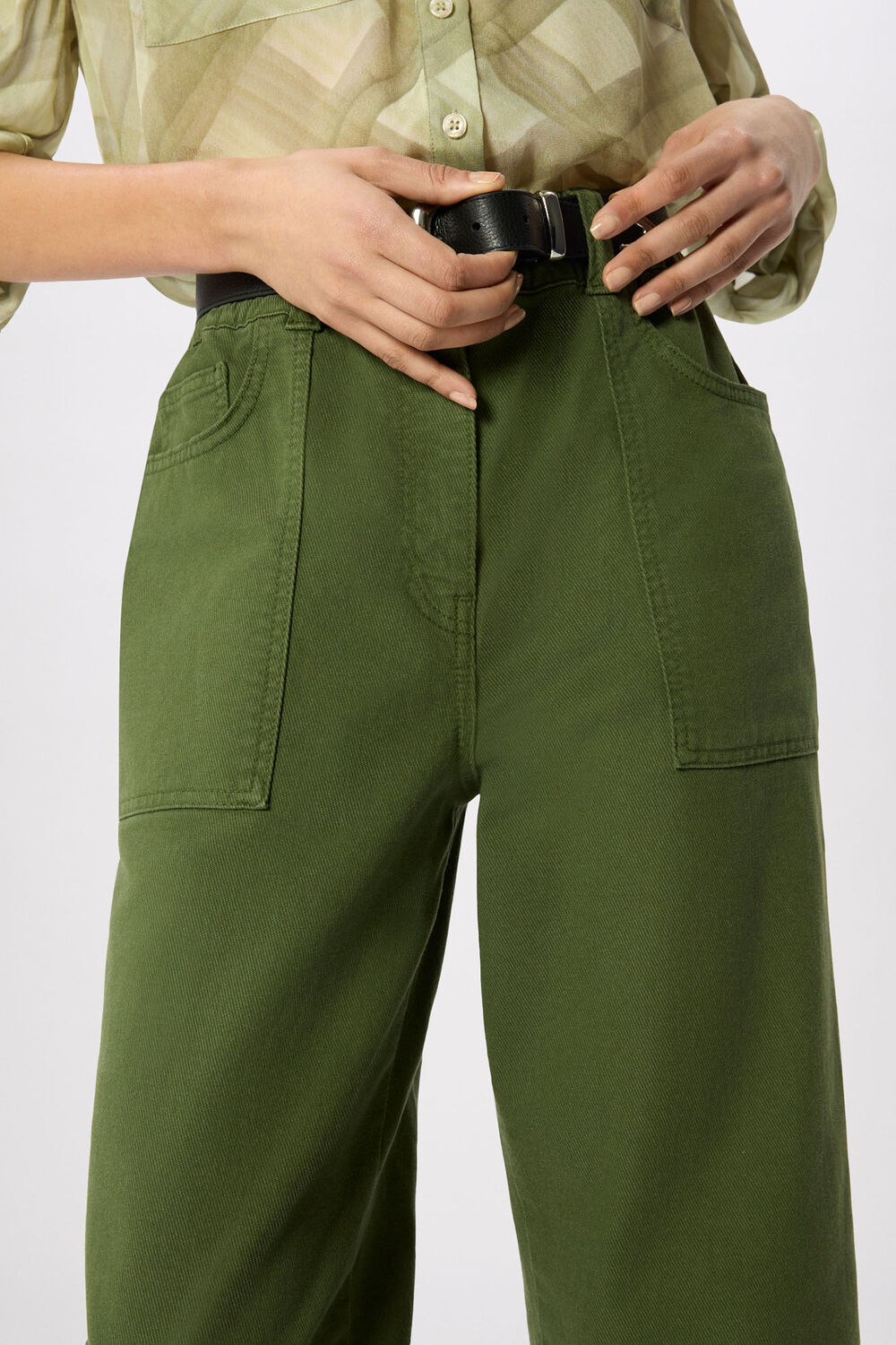 Khaki Petite Tessa Casual Pants&nbsp;