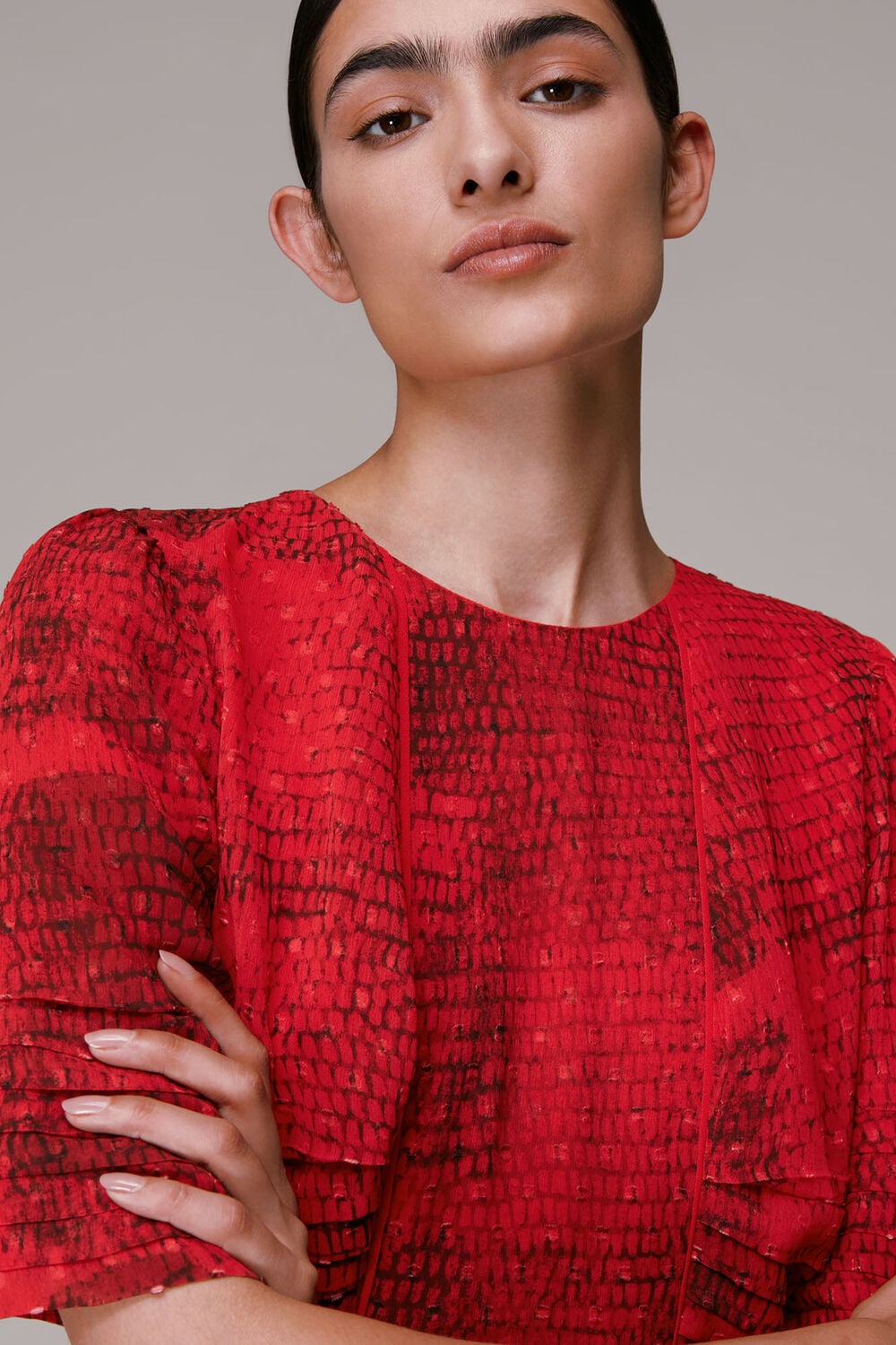 SNAKE ANIMAL DOBBY DRESS