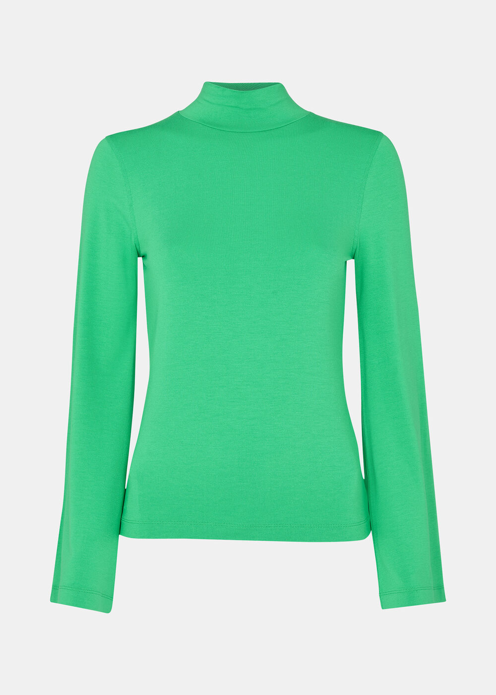 Wide Sleeve High Neck Top