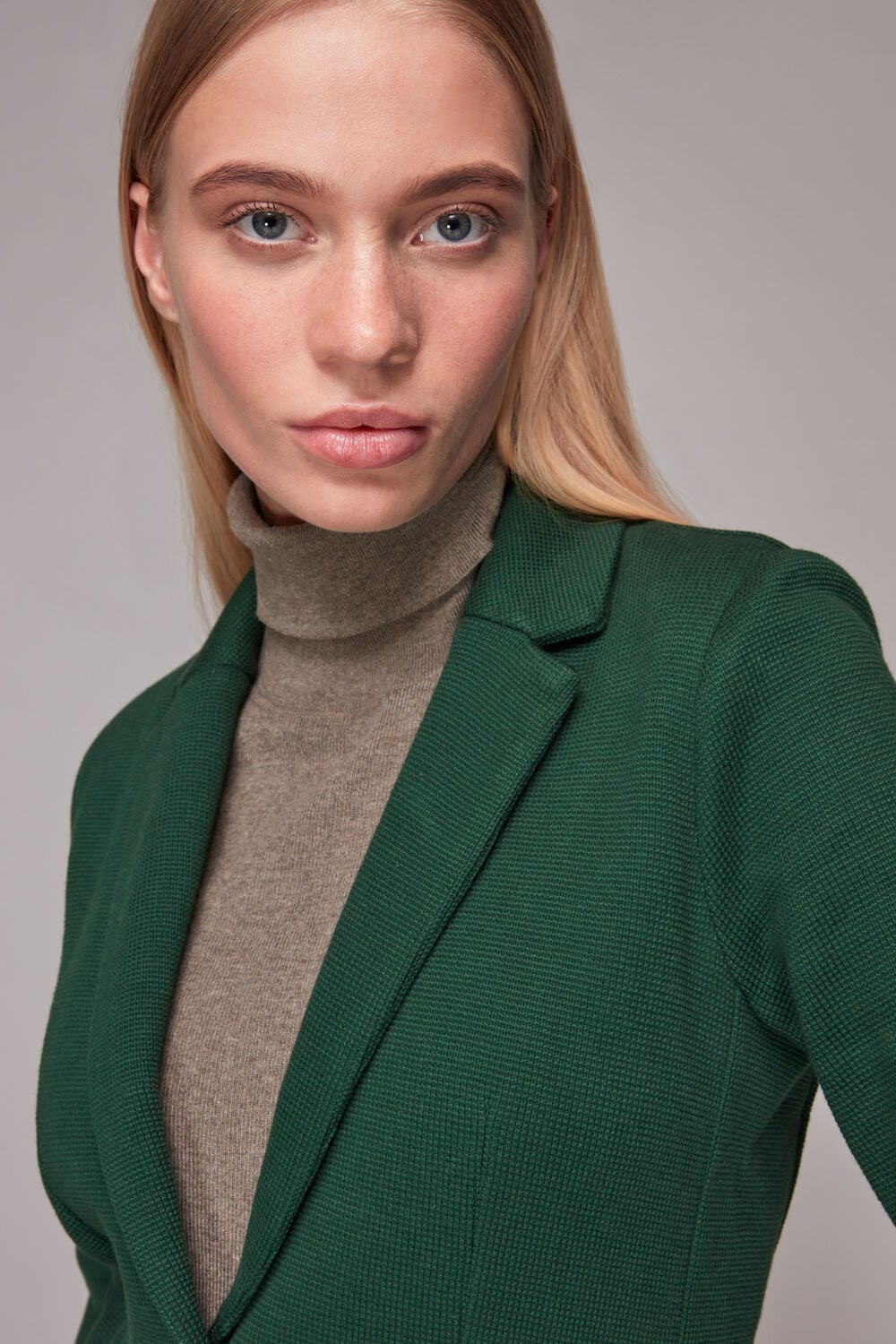 Dark Green Slim Fit Jersey Jacket