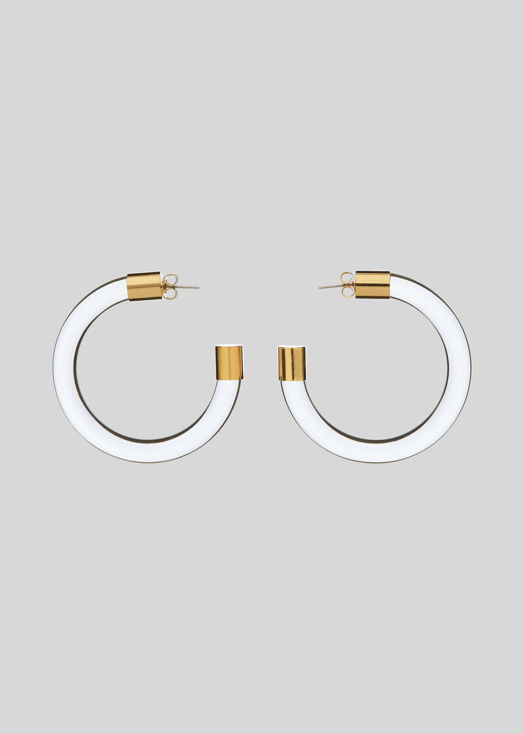 Clear resin deals hoop earrings