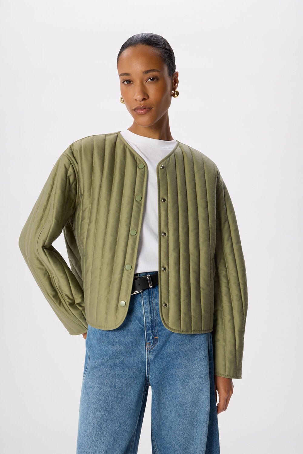 Khaki Quilted Liner Jacket