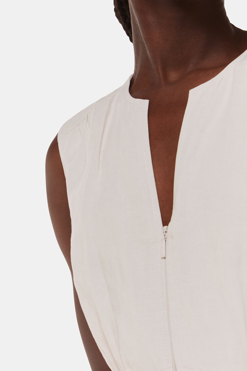 Abbie Linen Blend Midi Dress