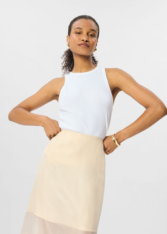 White Classic Ribbed Vest