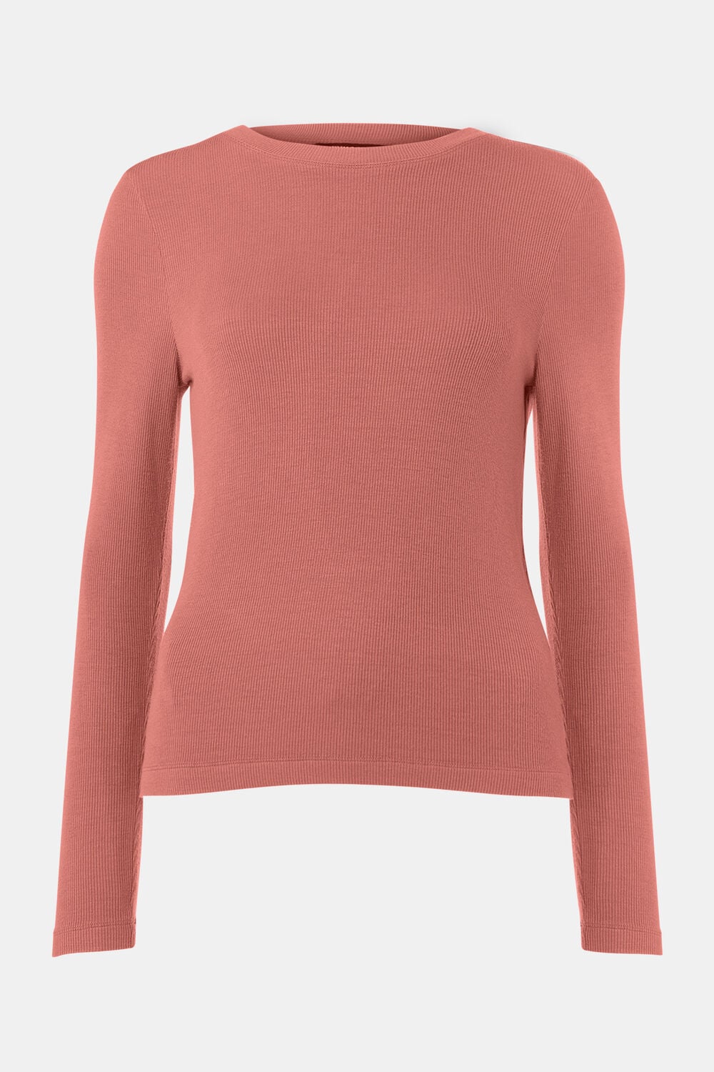 Rose Essential Ribbed Crew