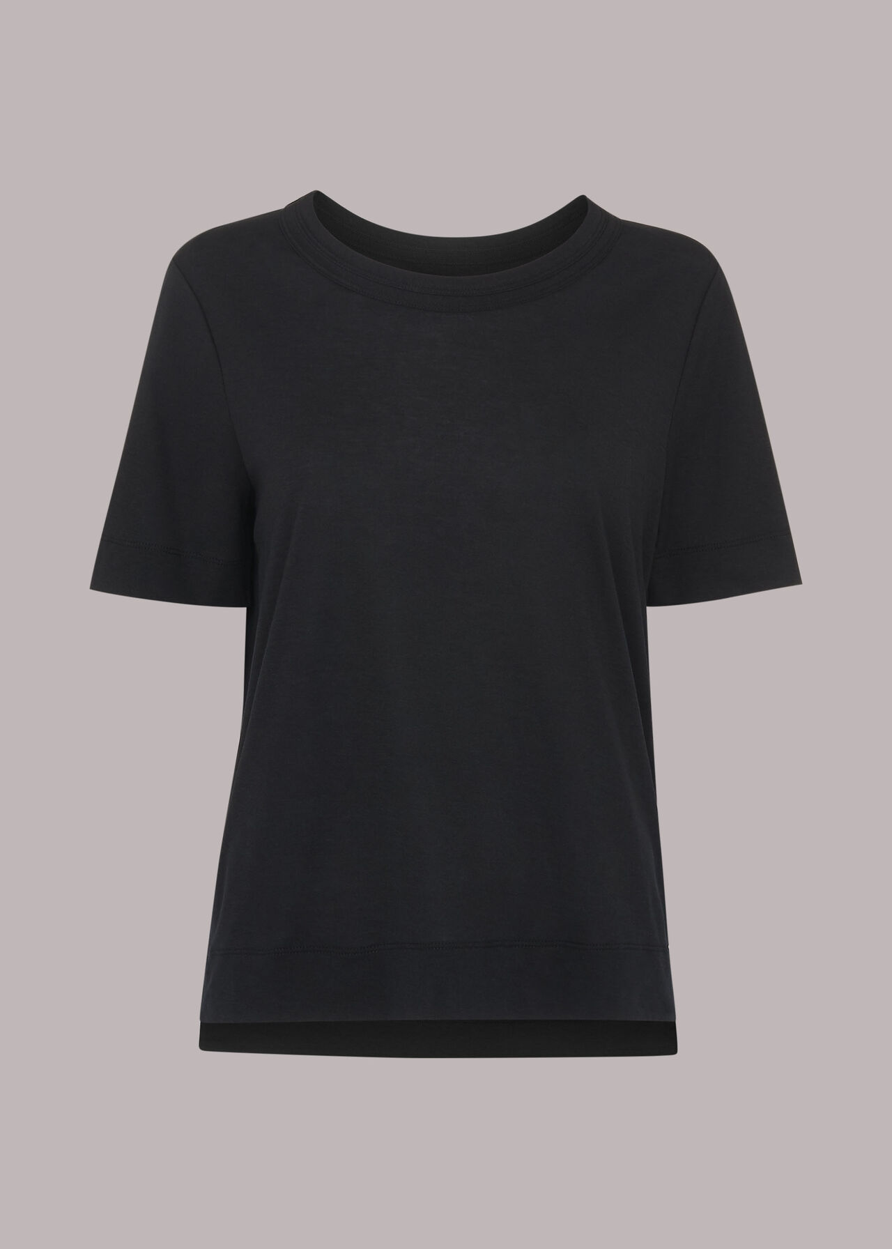 Rosa Double Trim T Shirt Black