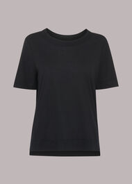 Rosa Double Trim T Shirt Black