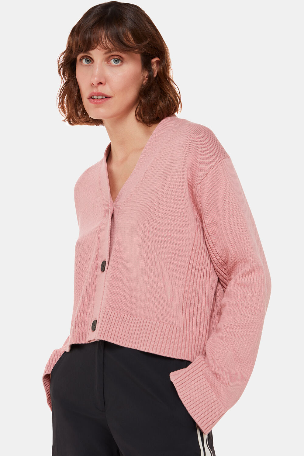 Dusty Pink Nina Button Front Cardigan
