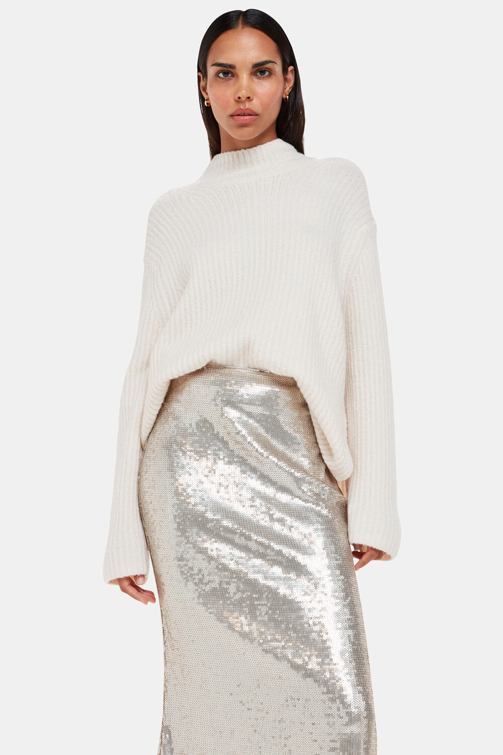Sequin Midi Skirt