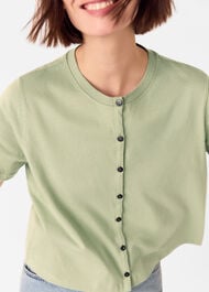 Round Neck Button Up Tee