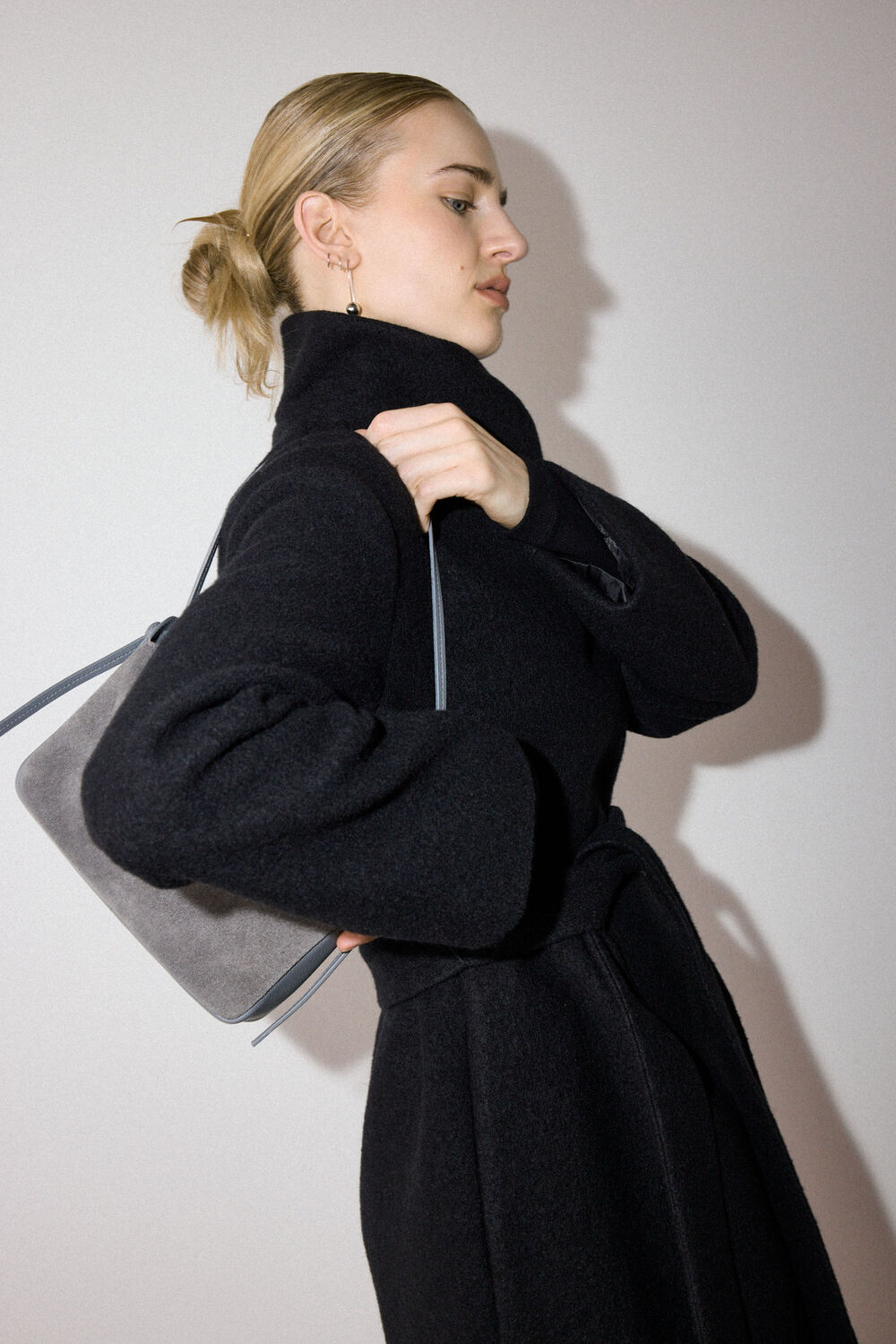 Petite Morgana Wool Funnel Wrap Coat