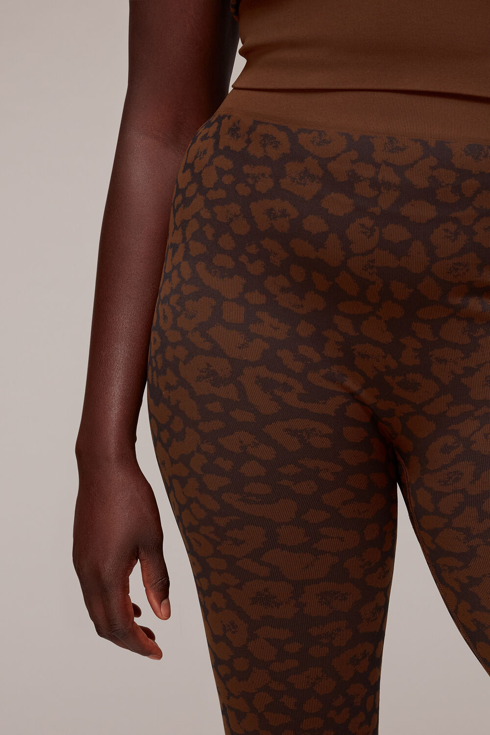 Brown Animal Seamless Sports Legging