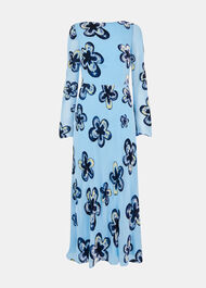 Hazy Floral Velvet Dress