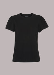 Cotton Frill Sleeve T Shirt