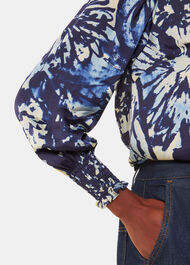 Dazzled Floral Satin Blouse