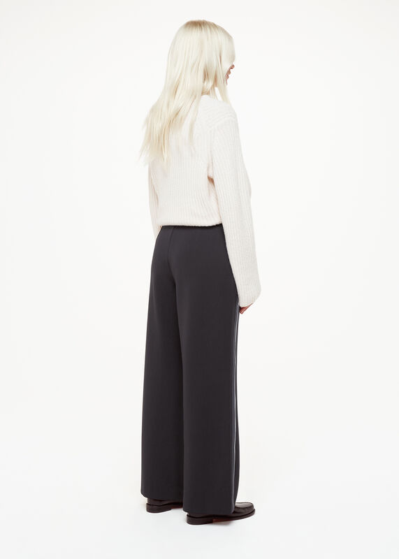 Black Petite Edie Side Stripe Ponte Trouser
