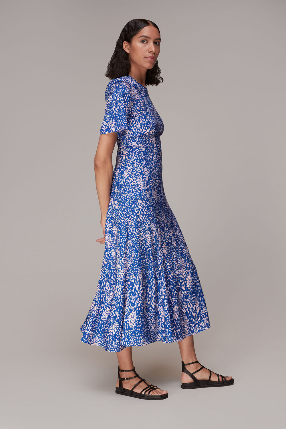 Lively Animal Print Midi Dress