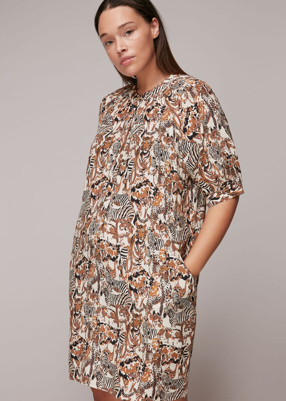 Multicolour Camo Safari Print Dress