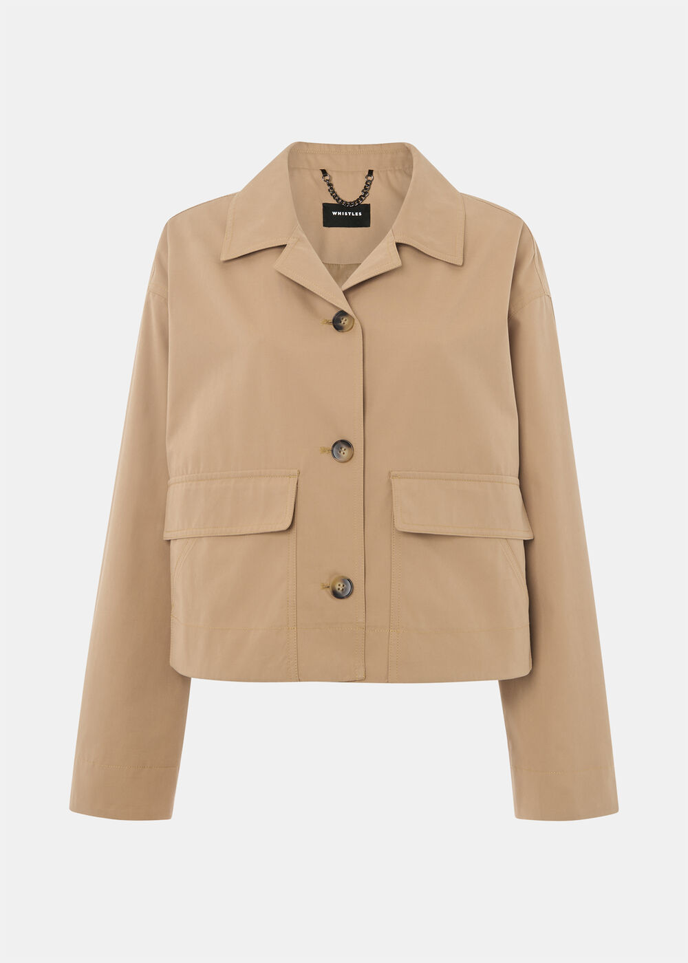 Short Cotton Trench Jacket
